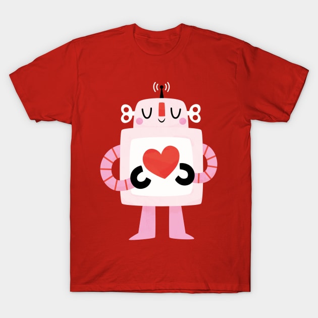 Love Robot T-Shirt by clairestamper